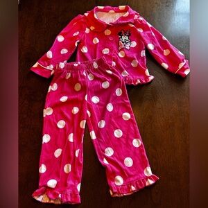 Disney Minnie polka dot pj set.  Like new.  Size 2​